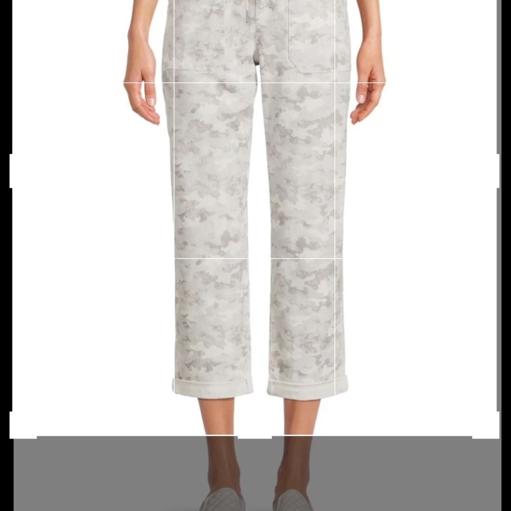 Time and Tru Women High Rise Relaxed Fit Cropped pants Size XXXL- 22. New.
